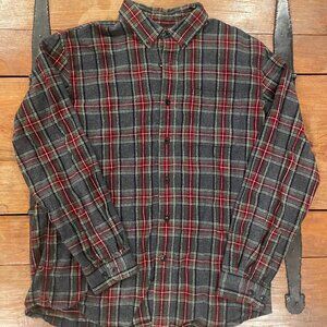 Men's L.L. Bean Plaid Flannel Button Down Shirt